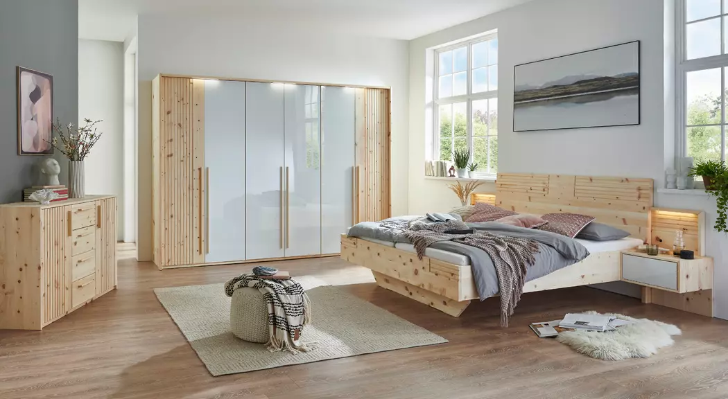 Zirbenholzbett Sonus 180 x 200 cm