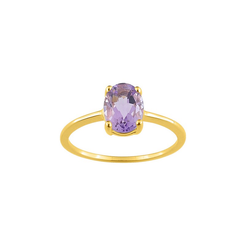 Bague Femme - améthyste - Or 9 Carats