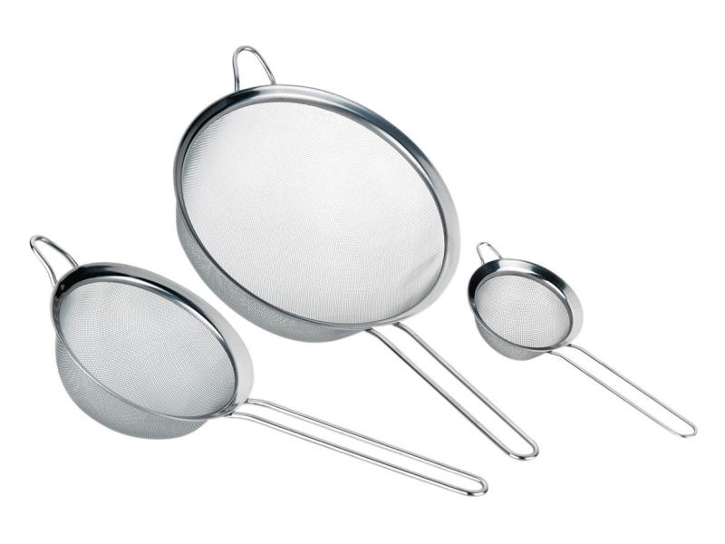 Kela Abtropfsieb Profi 3-teilig, Silber Küchensieb