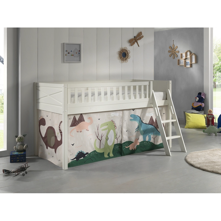 VIPACK Spielbett Scott Dino weiß