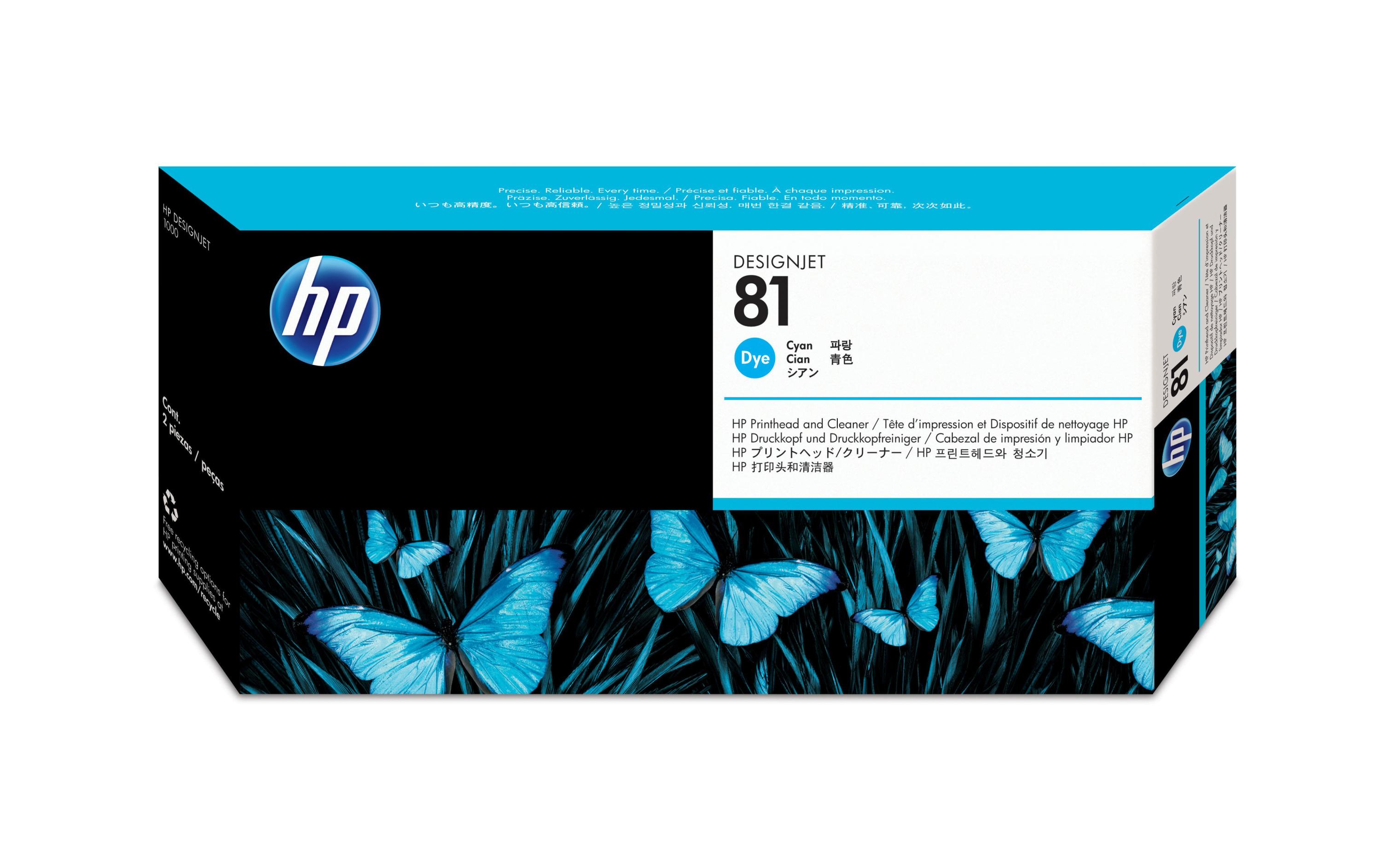 Druckkopf Nr. 81 (C4951A) Cyan<br>Druckkopf