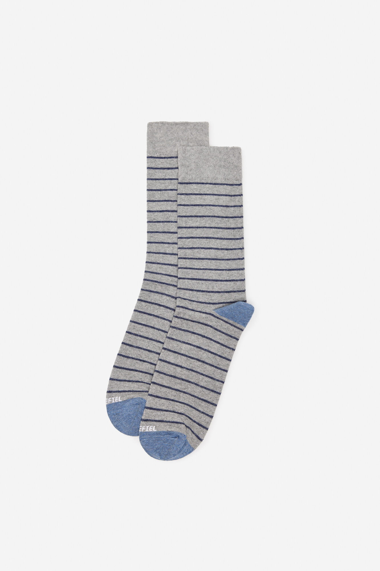Calcetín de micro raias - Gris