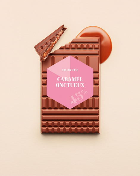 Tablette Fourrée Caramel Onctueux Chocolat au Lait 45% | Le Chocolat Alain Ducasse 120g