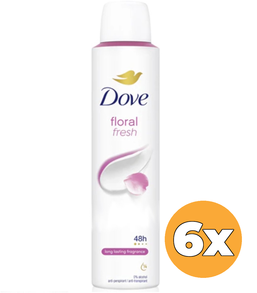 6x Dove Deodorant Spray Floral Fresh (200 ml)