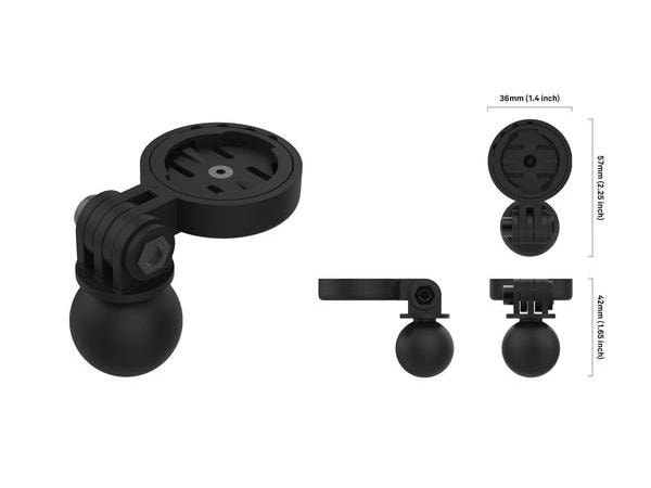Beeline Moto 2 Halterung Ball RAM Kugel Adapter für 1-Zoll-Durchmesser RAM-Kugelsystem