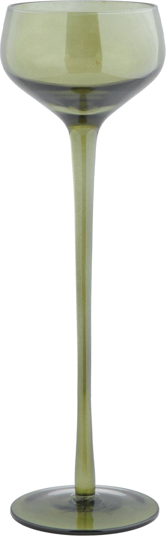 Waxinelichthouder Lorraine groen D 9 H 26 cm
