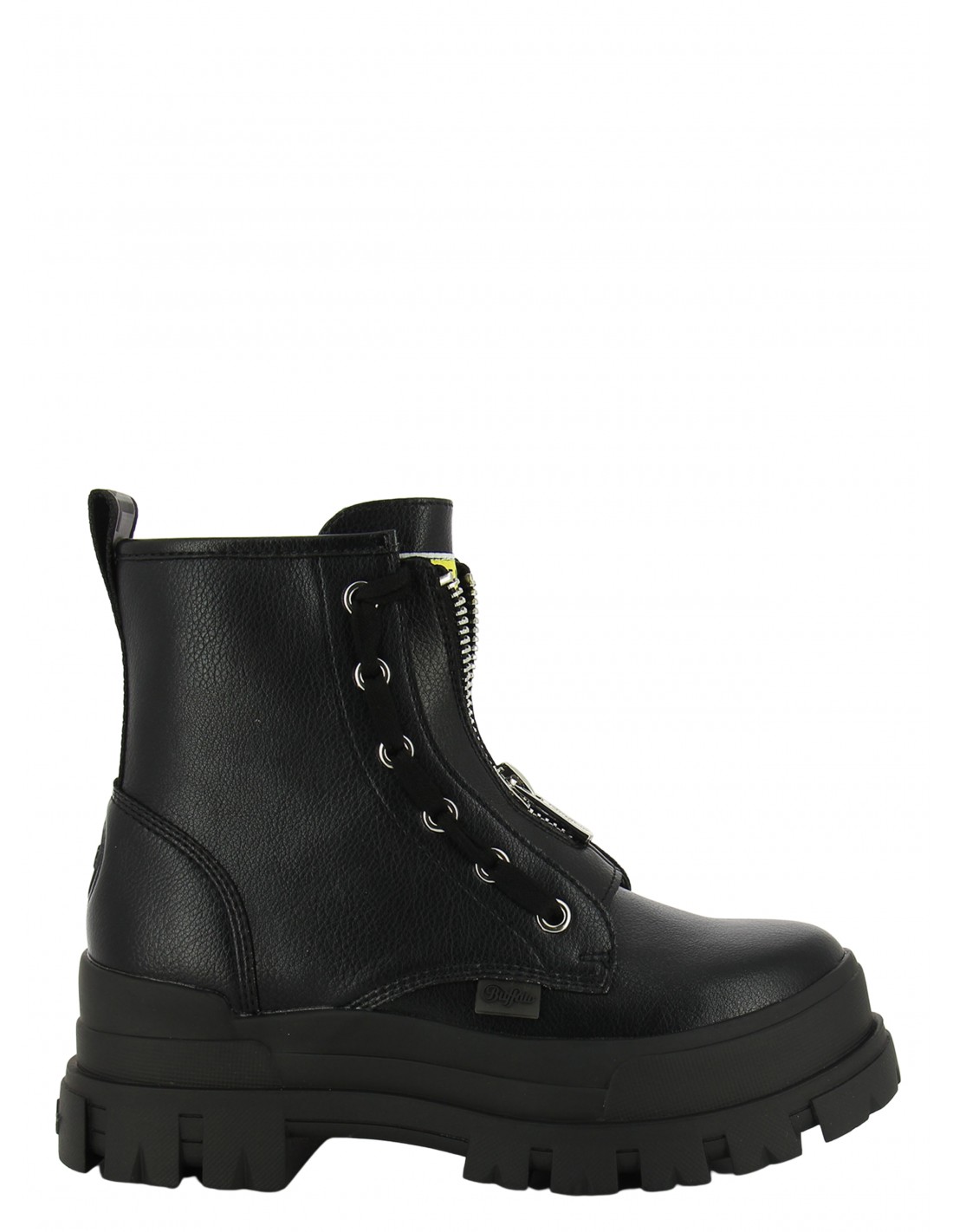 buffalo bottines femme aspha zip black imi nappa vegan