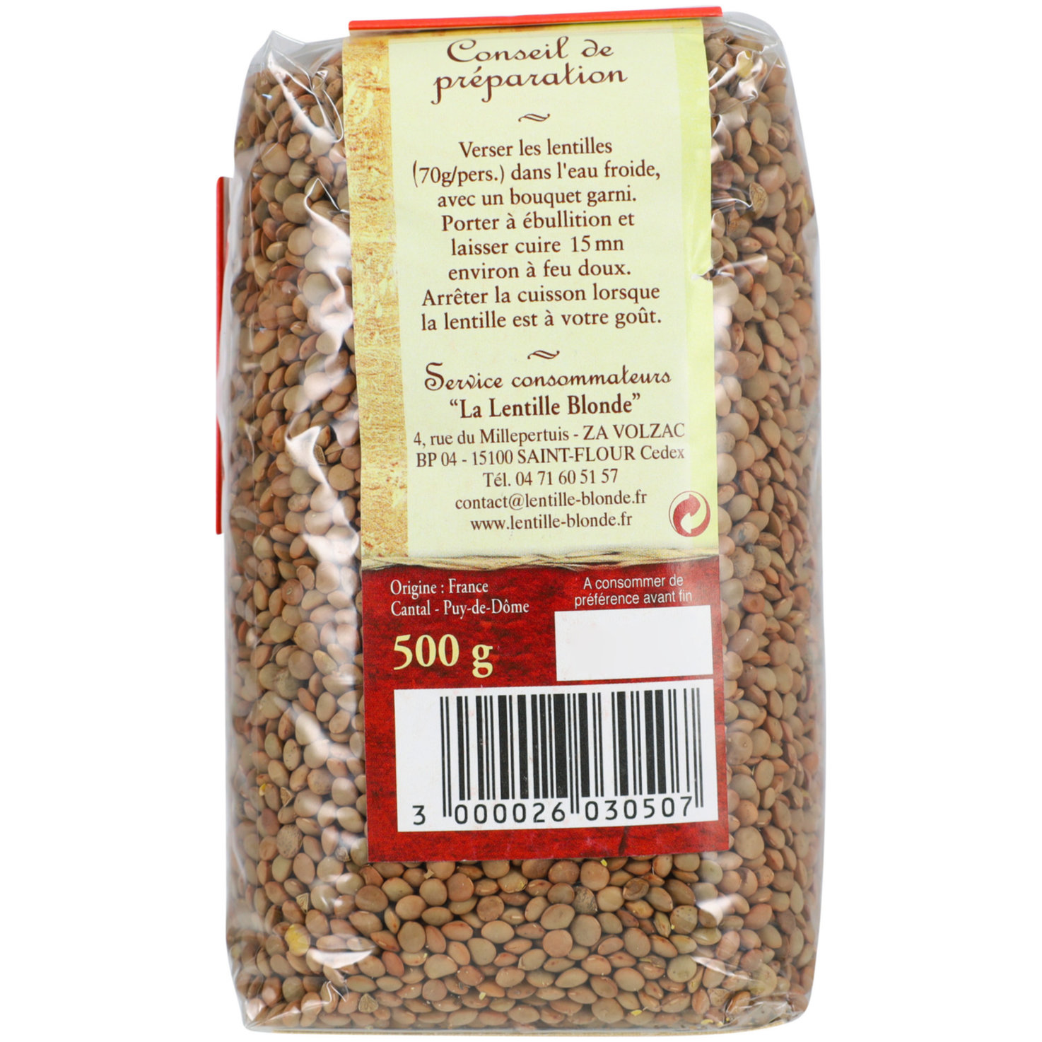Presidio Slow Food la lentille blonde de Saint-Flour