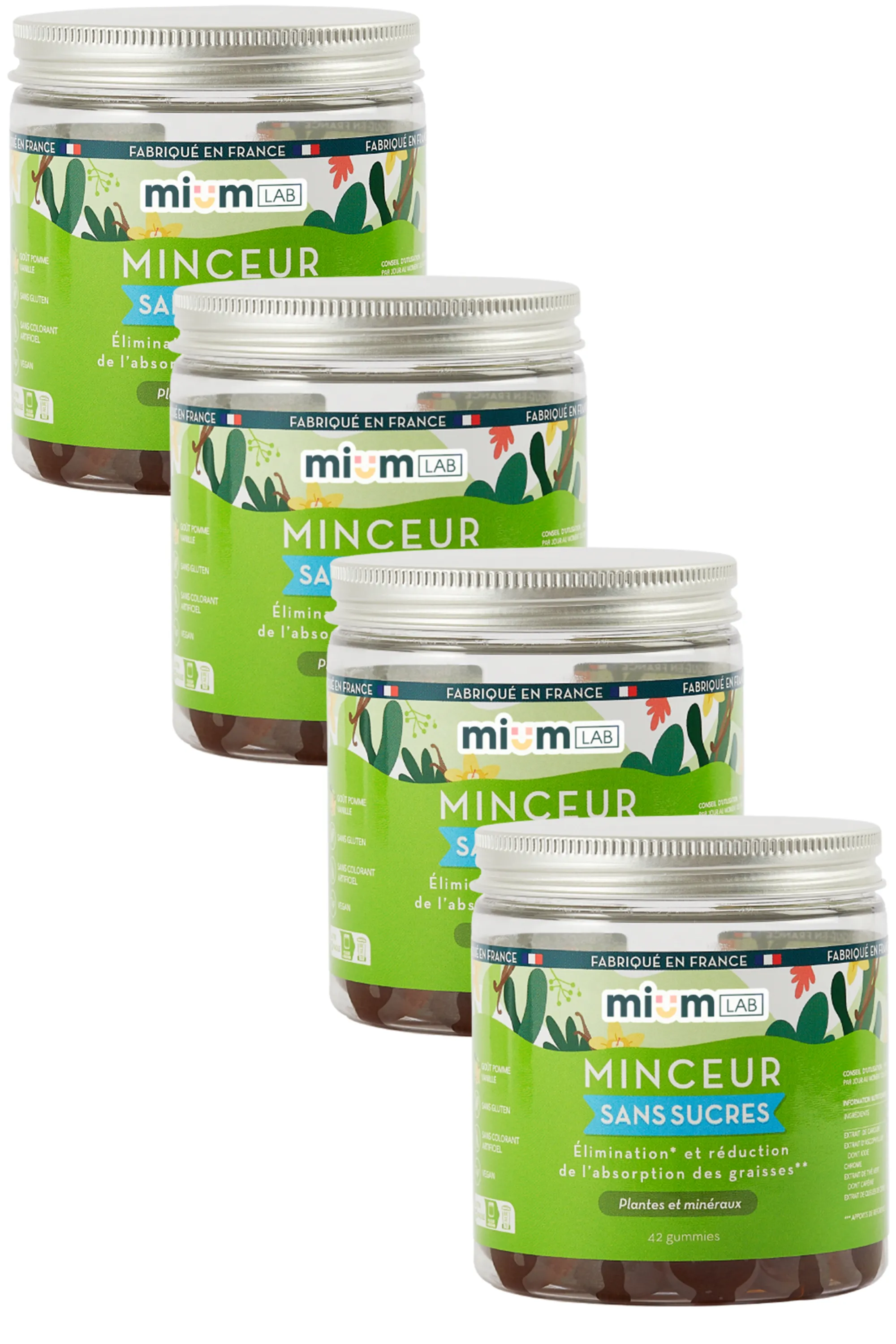 Mium Lab ex Les Miraculeux Compléments alimentaires gummies Minceur sans sucres-100 g