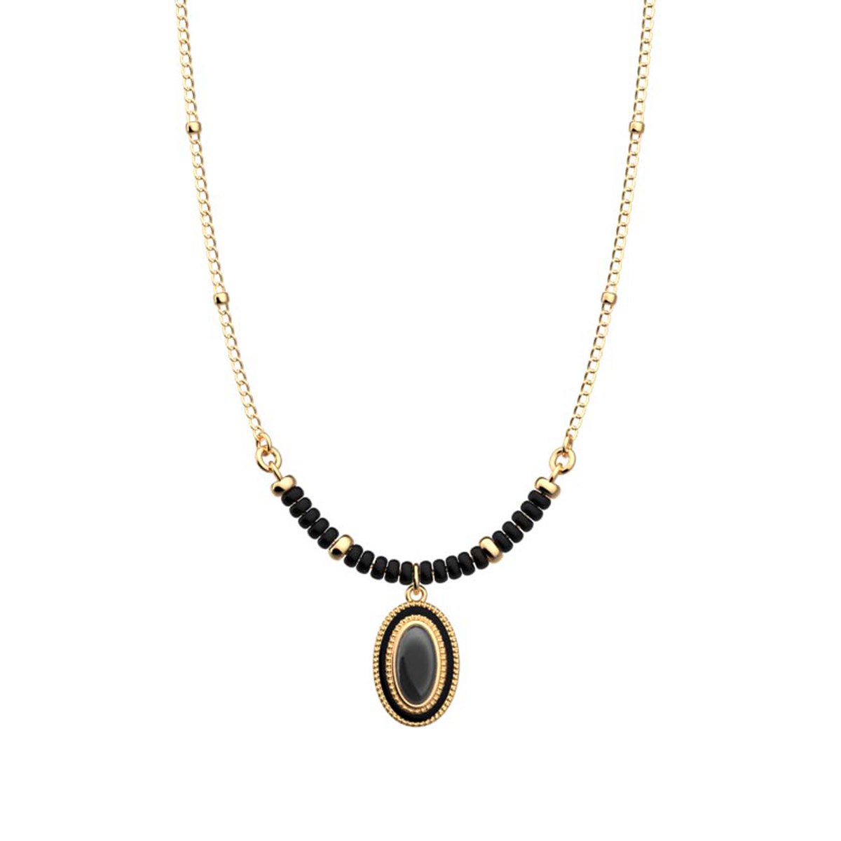 Collier Les Georgettes nacre grise laque et perlesCollection Les Cadettes