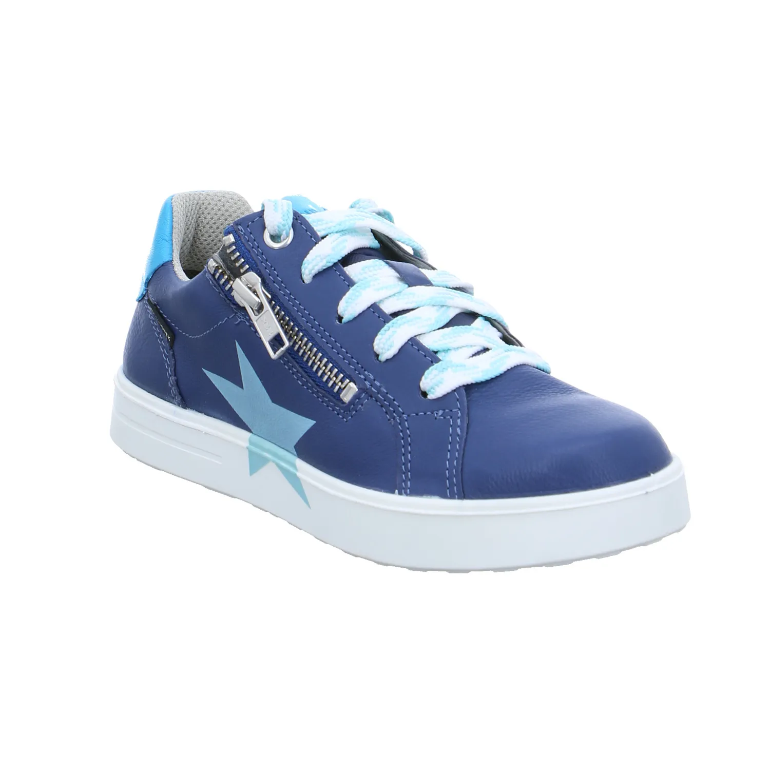 SUPERFIT Mädchen-Halbschuh Binder Blau Textil  Sneaker