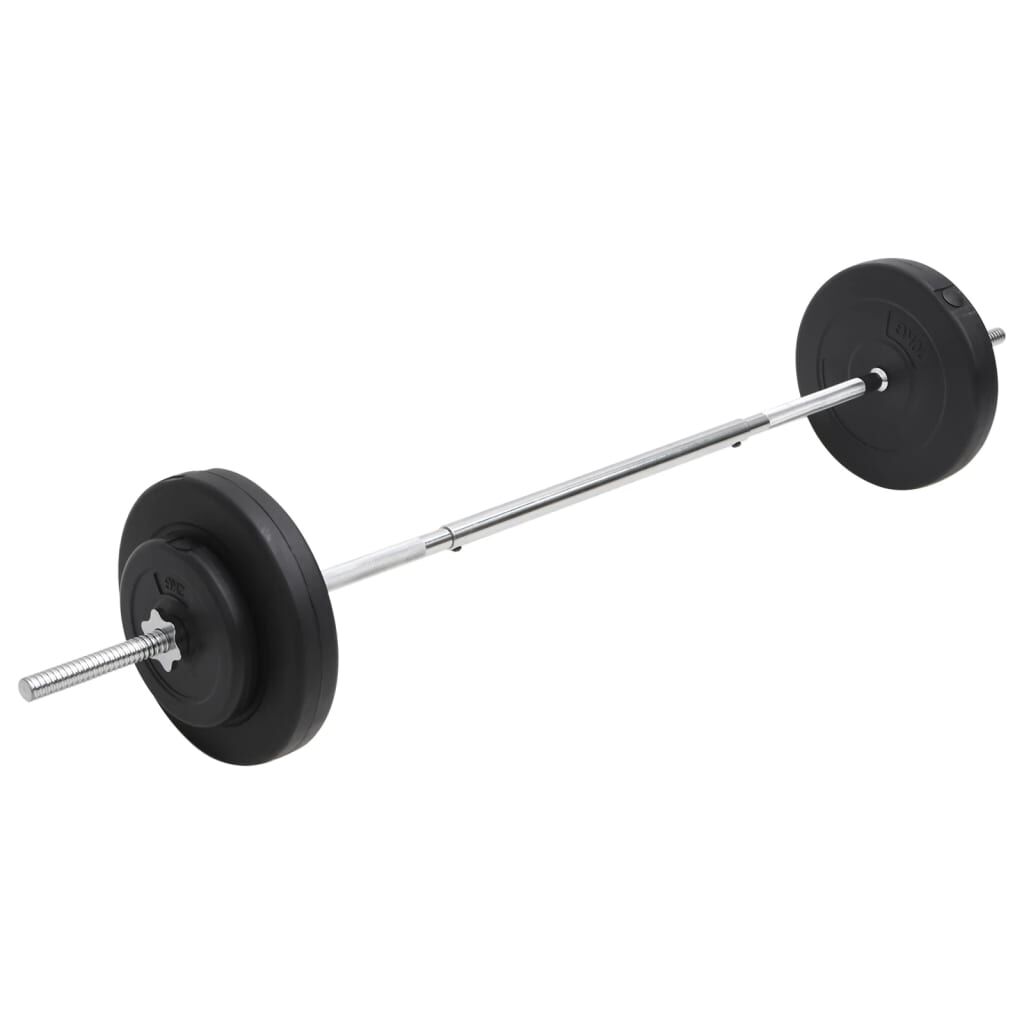 vidaXL Halterstang met gewichtenset, 30 kg