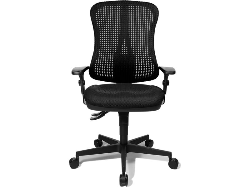 Topstar Bürostuhl Headpoint, Schwarz Drehstuhl mit taillierter Netz-Rückenlehne
