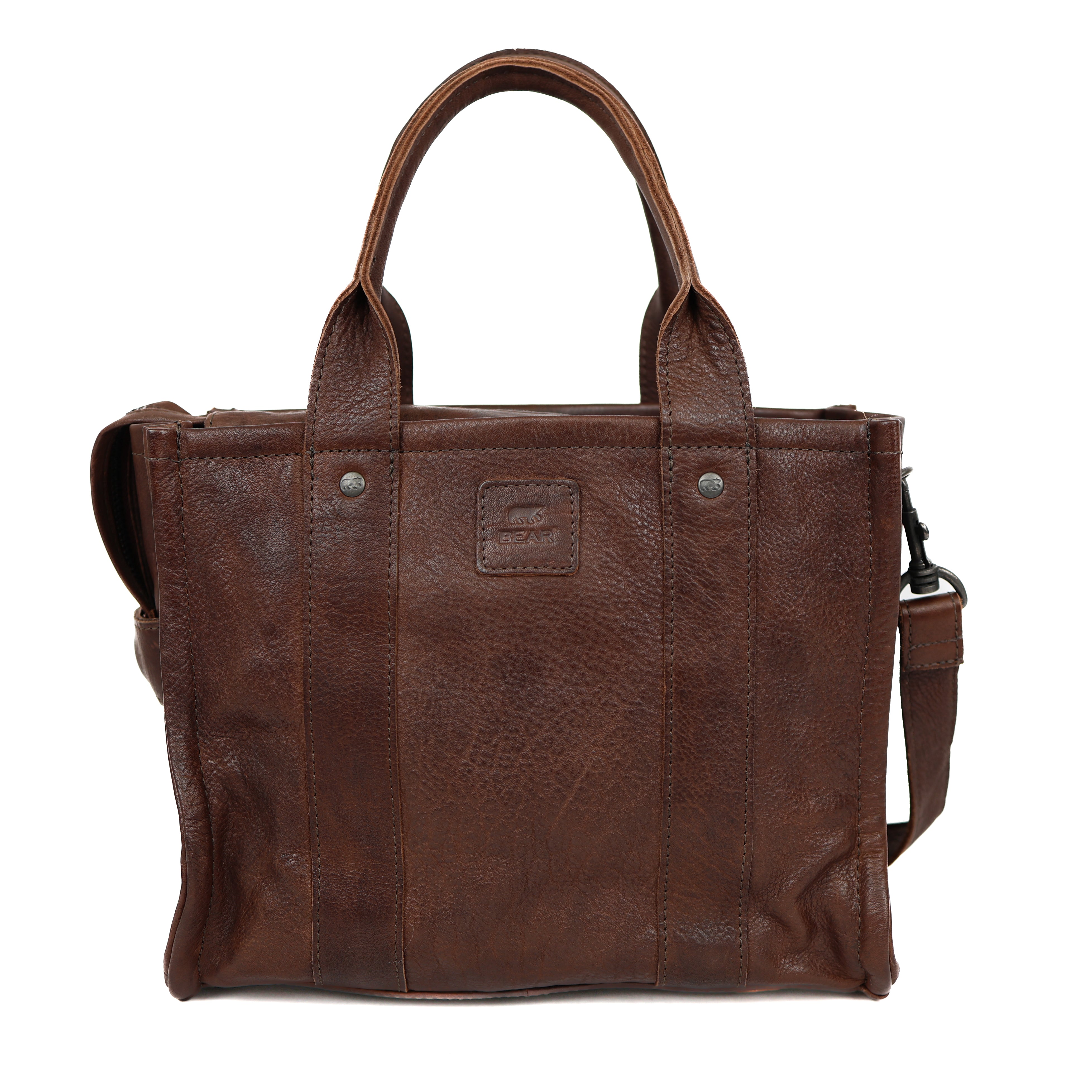 Tote bag 'Pepe' M donkerbruin Donkerbruin