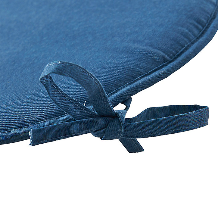 Galette de chaise Cocos bleu ø38 cm