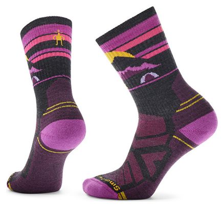 Chaussettes Femme Smartwool Light Cushion Crew Mountain Moon Violet