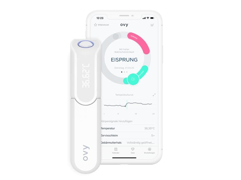 Ovy Zykluscomputer Basalthermometer Bluetooth Zyklus-Tracker & Schwangerschafts-App