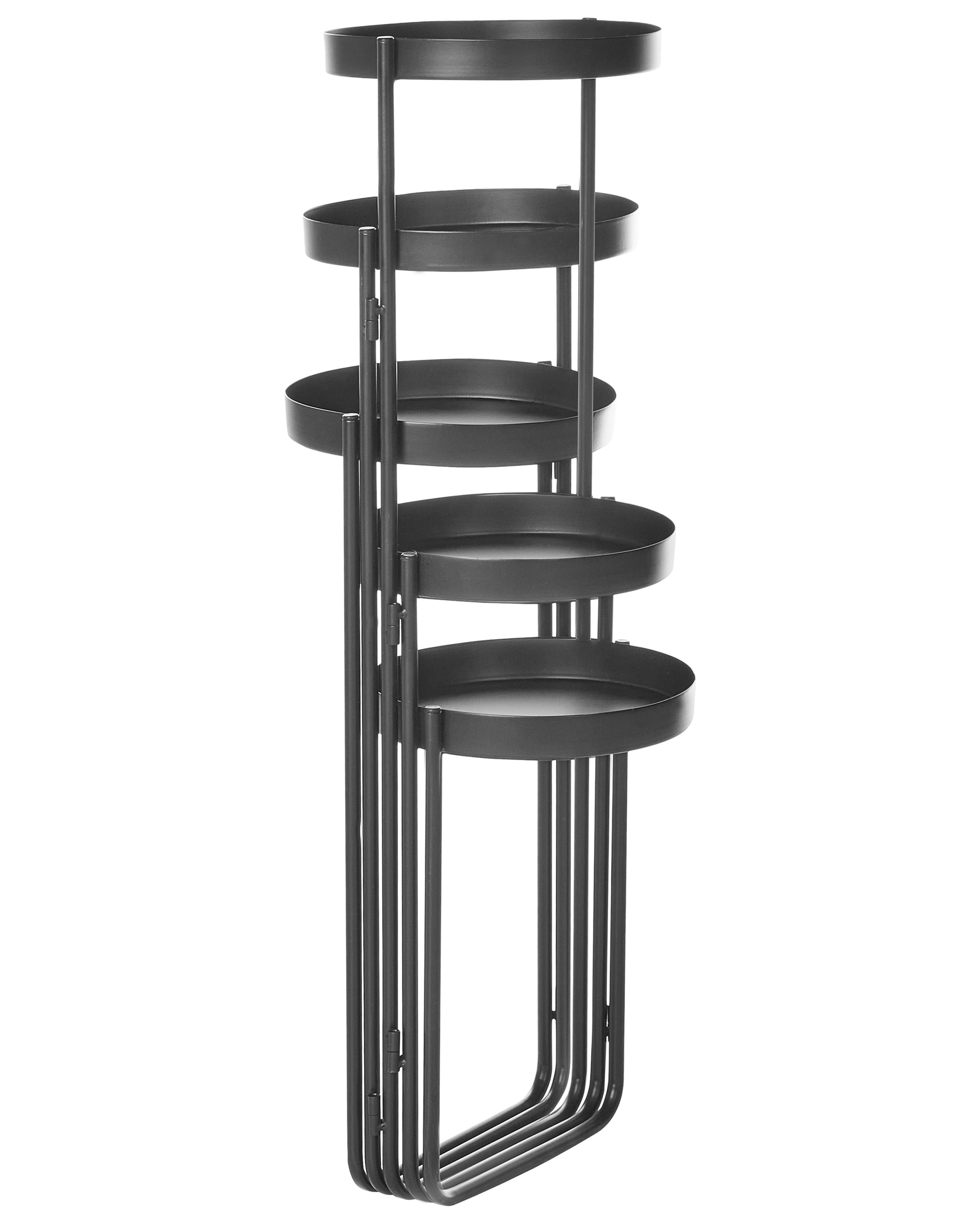 Plantenstandaard NANTEN Metaal 87 cm Zwart