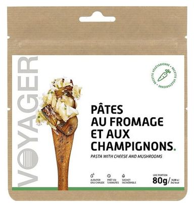 Repas Lyophilisé Voyager Pâtes au fromage et aux champignons 80g