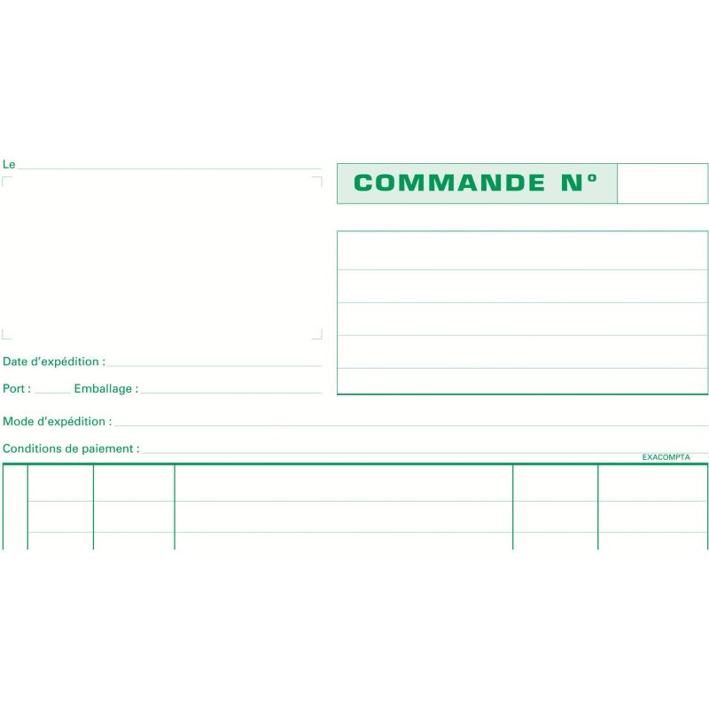 Manifold commande Exacompta autocopiant 21 x 29,7 cm 50 pages double exemplaires
