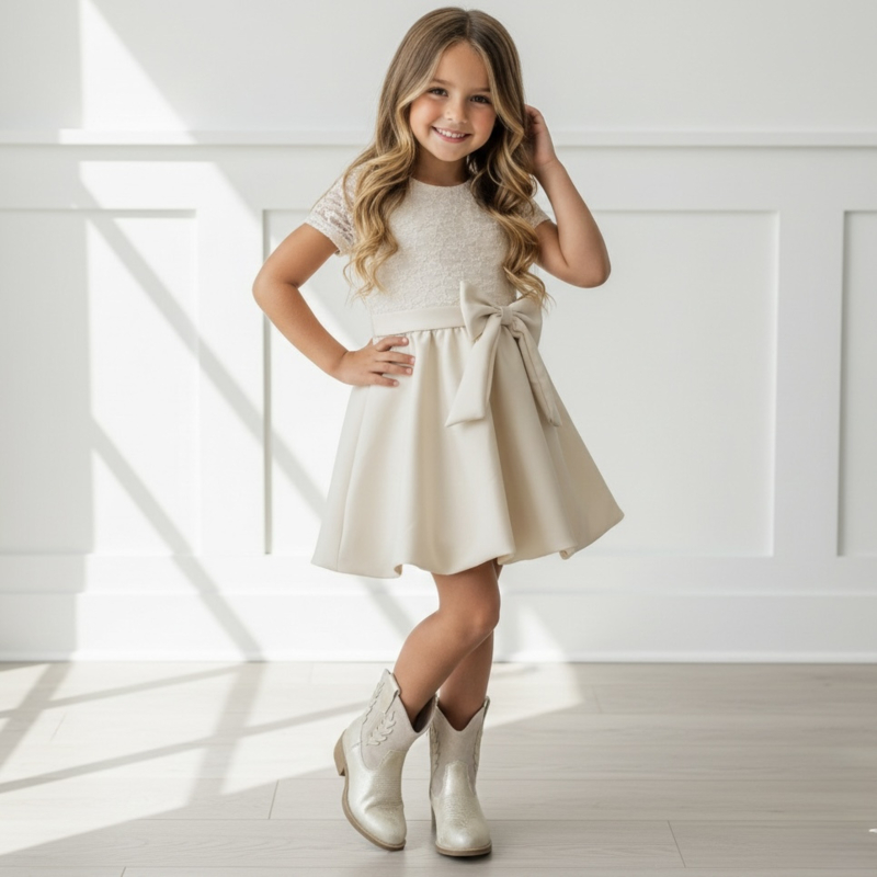 Classic charm dress - beige (Verzenddatum 2 maart)
