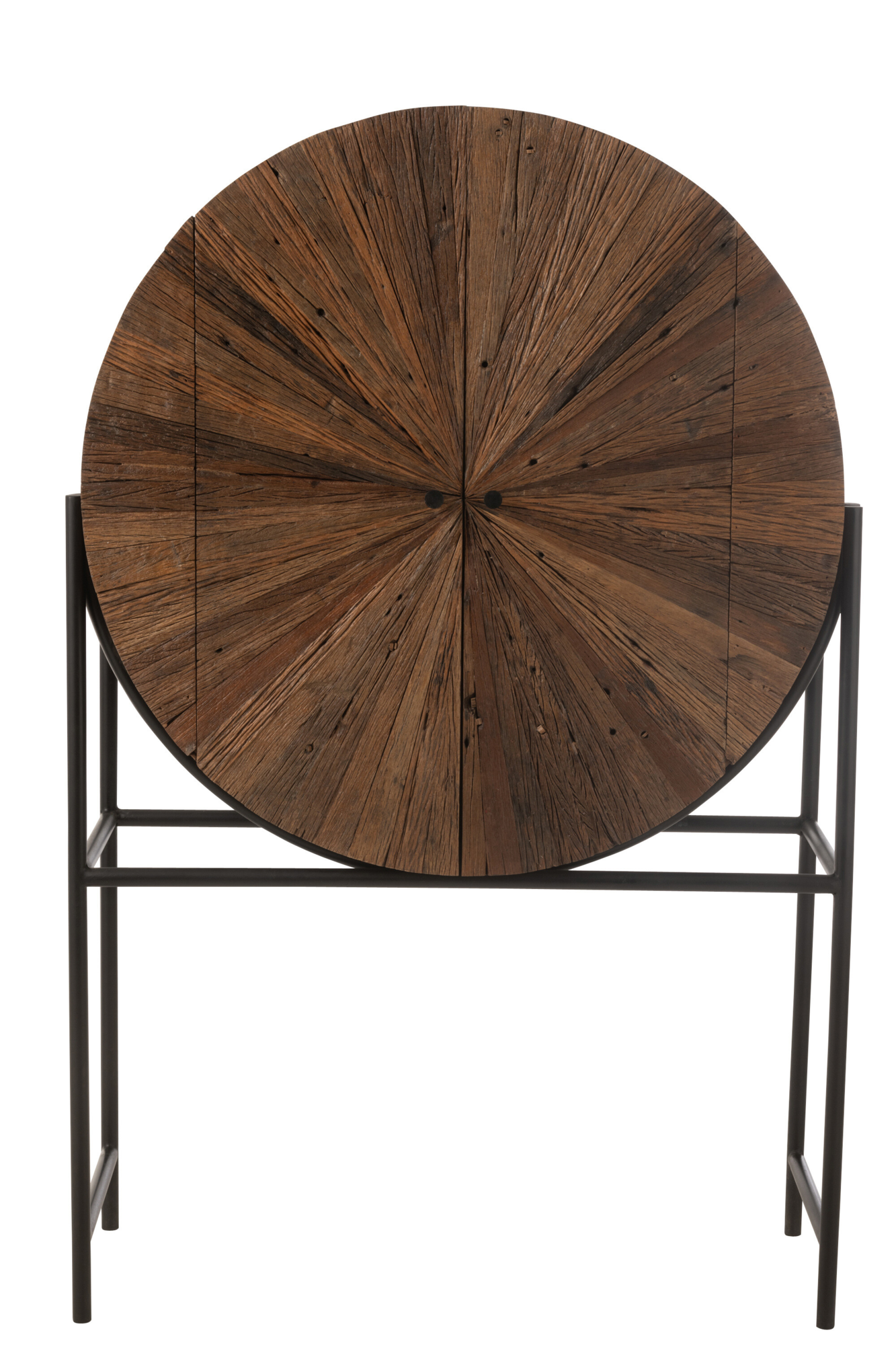 Wandkast Shanil Rond bruin/zwart