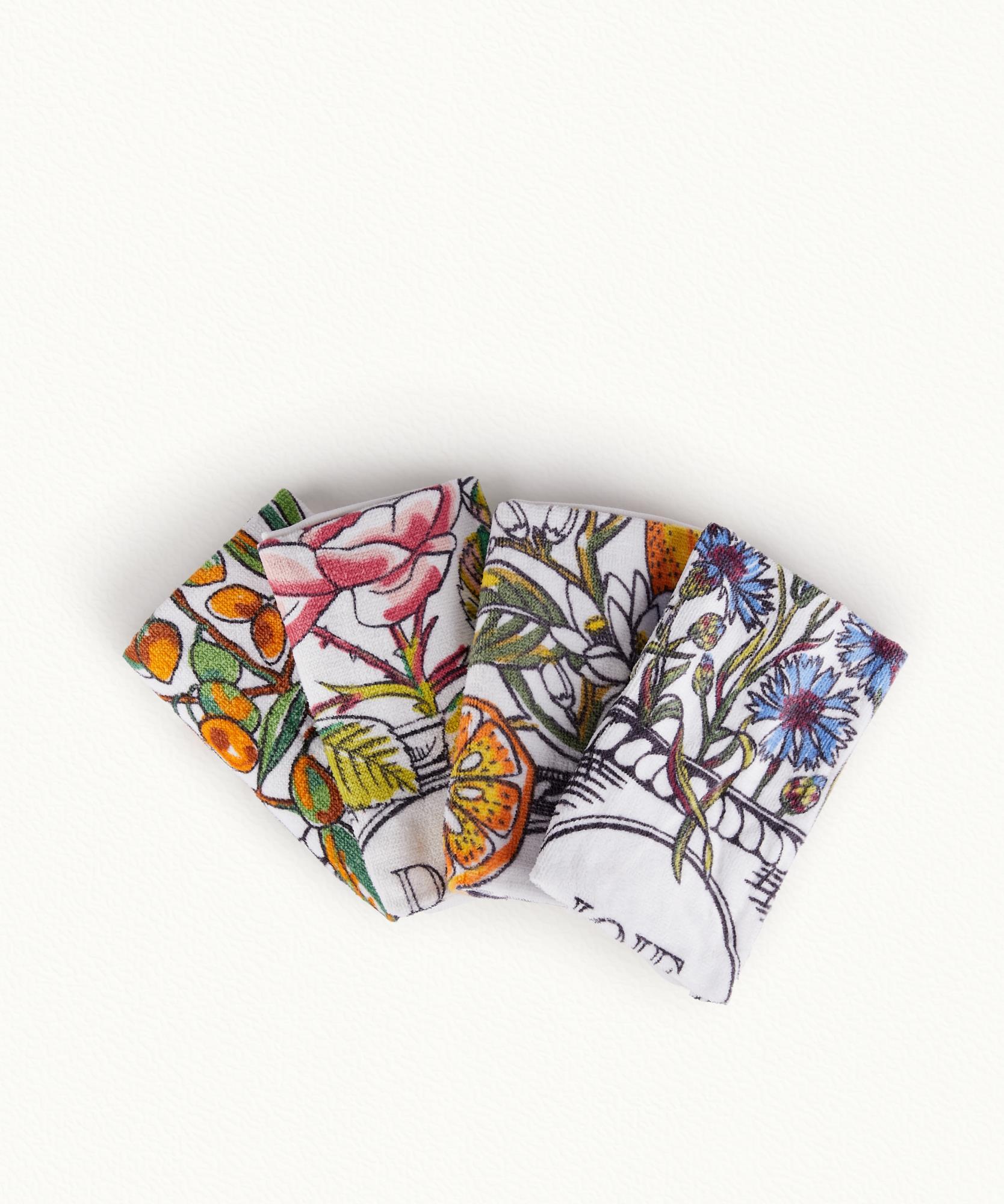 4 Serviettes Soins essentiels  100% Coton - 30 x 50 cm