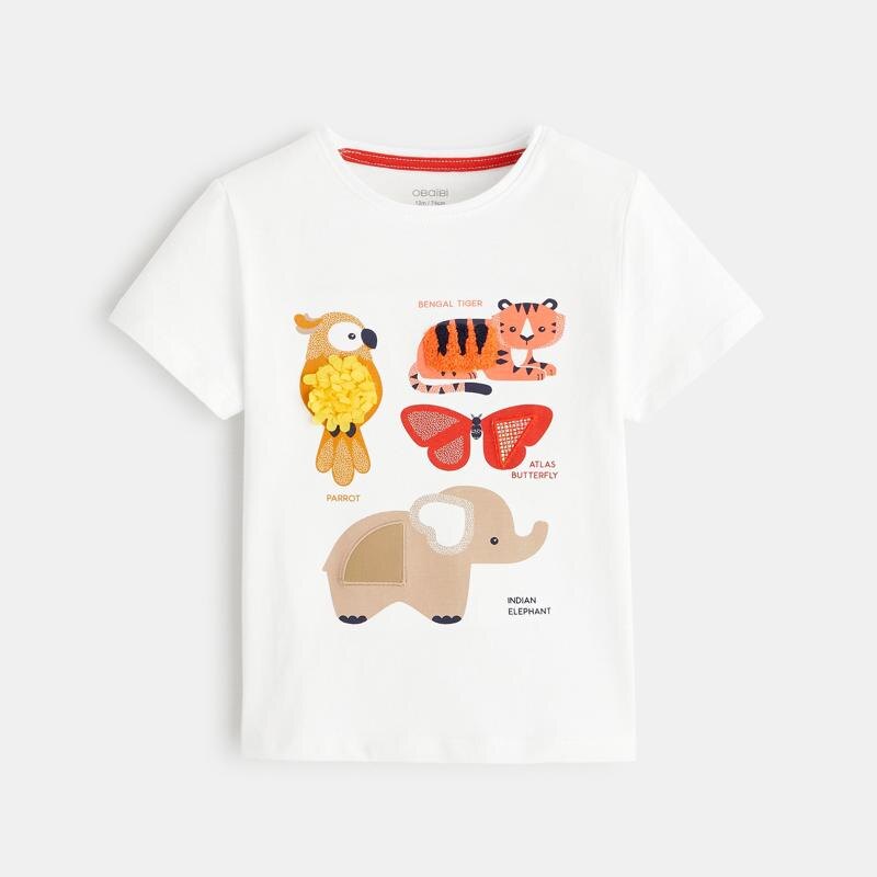 T-shirt imagier blanc bébé fille Blanc