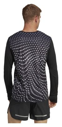 Maillot manches longues adidas running Brand Love Noir
