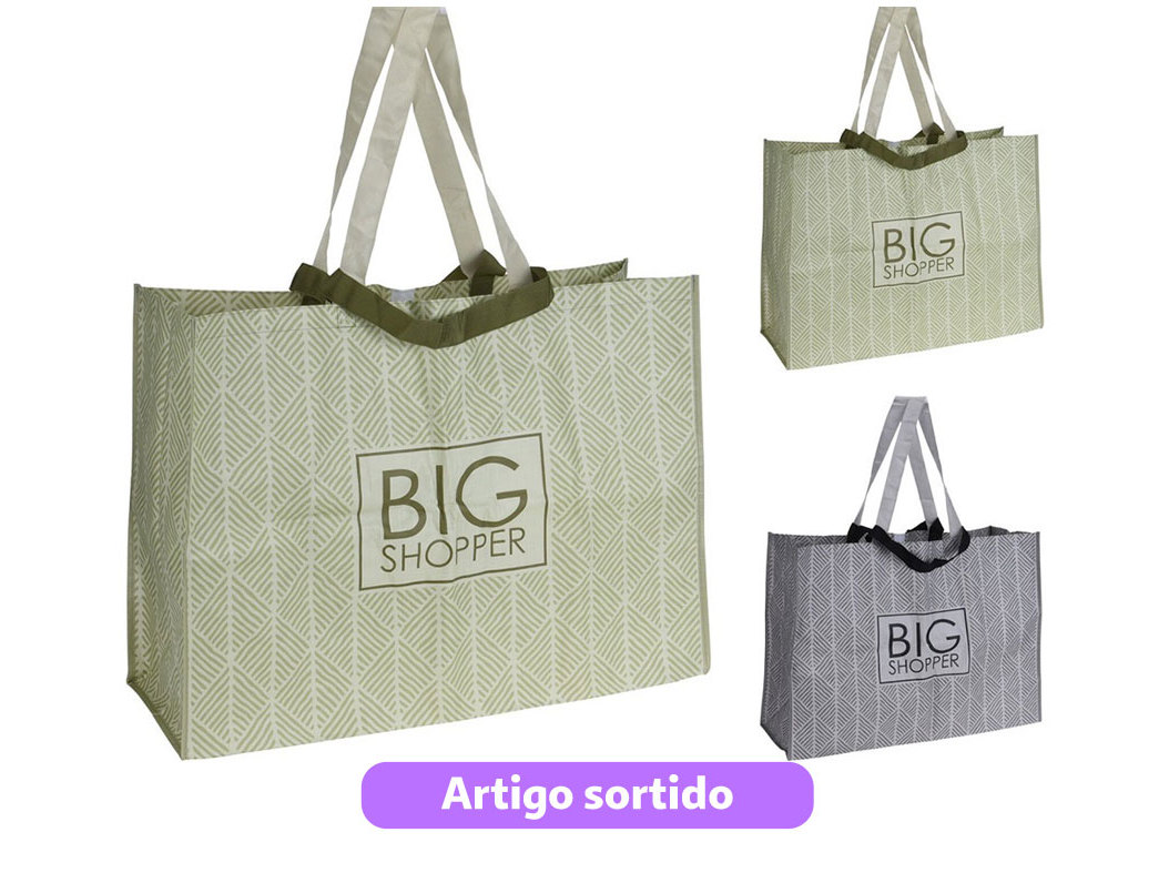 SACO COMPRAS 70X48X26CM CORES SORTIDAS