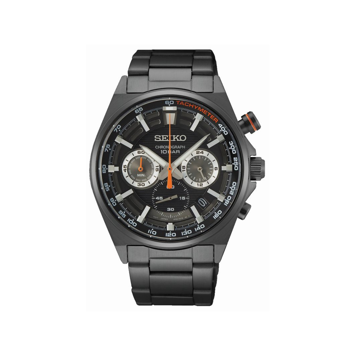 Montre SEIKO sport homme bracelet acier noir
