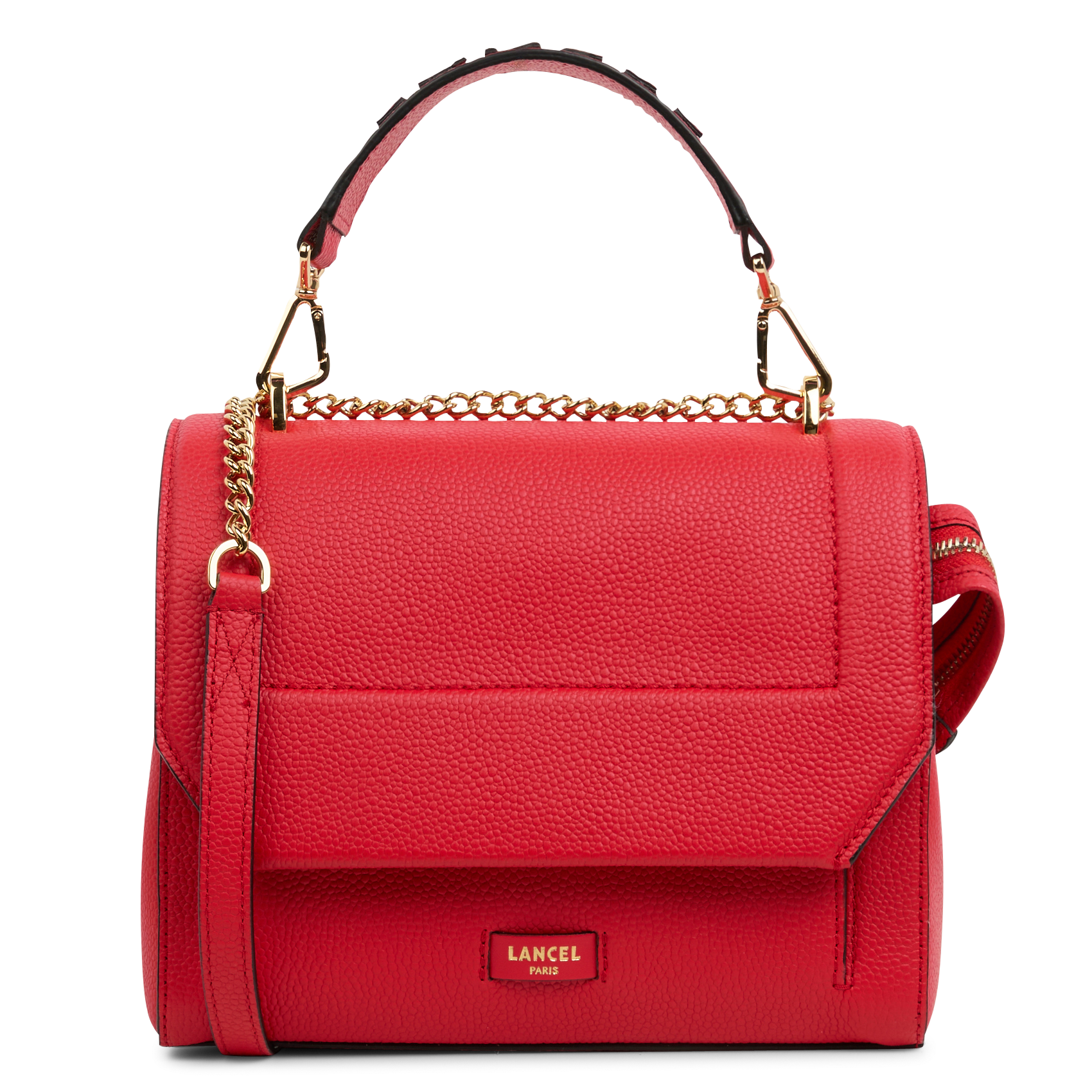 NINON M - Sac à rabat en cuir grainé | Rouge