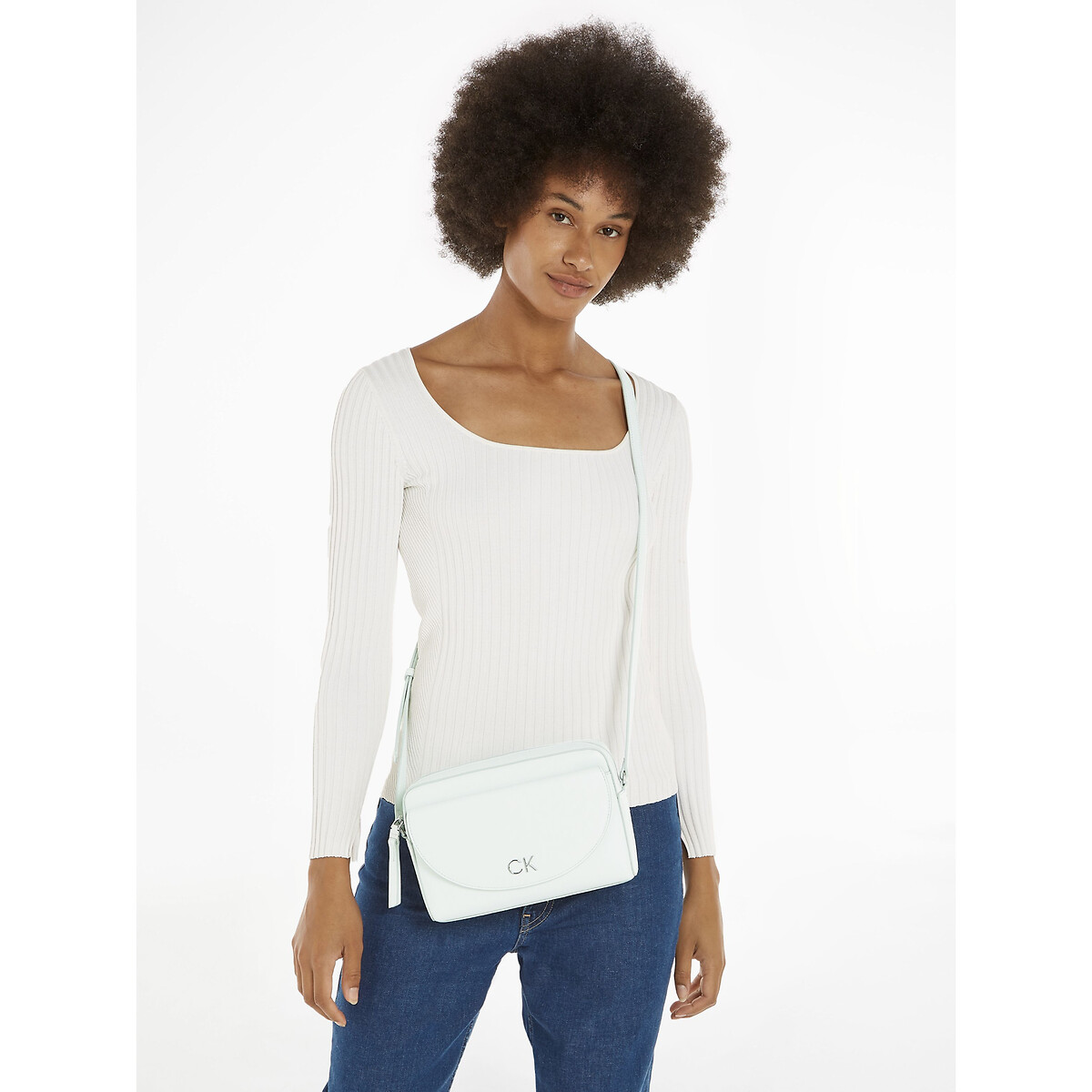 CALVIN KLEIN<br>Bolsa de mão, bolsa para câmera com zíper