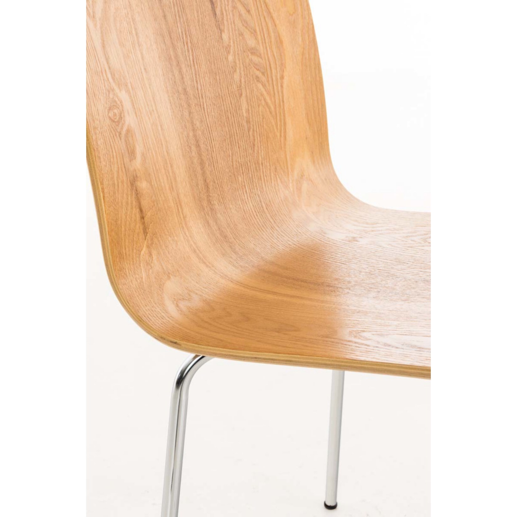 CLP Besucherstuhl Pepe I Ergonomisch Geformter Lehnstuhl Mit Holzsitz I Stabiles Metallgestell I Komfort Und Stil Mit Robuster Konstruktion