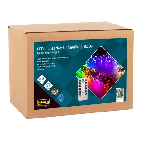 Idena Galaxy Lichterkette Newtec 800 LED Regenbogen