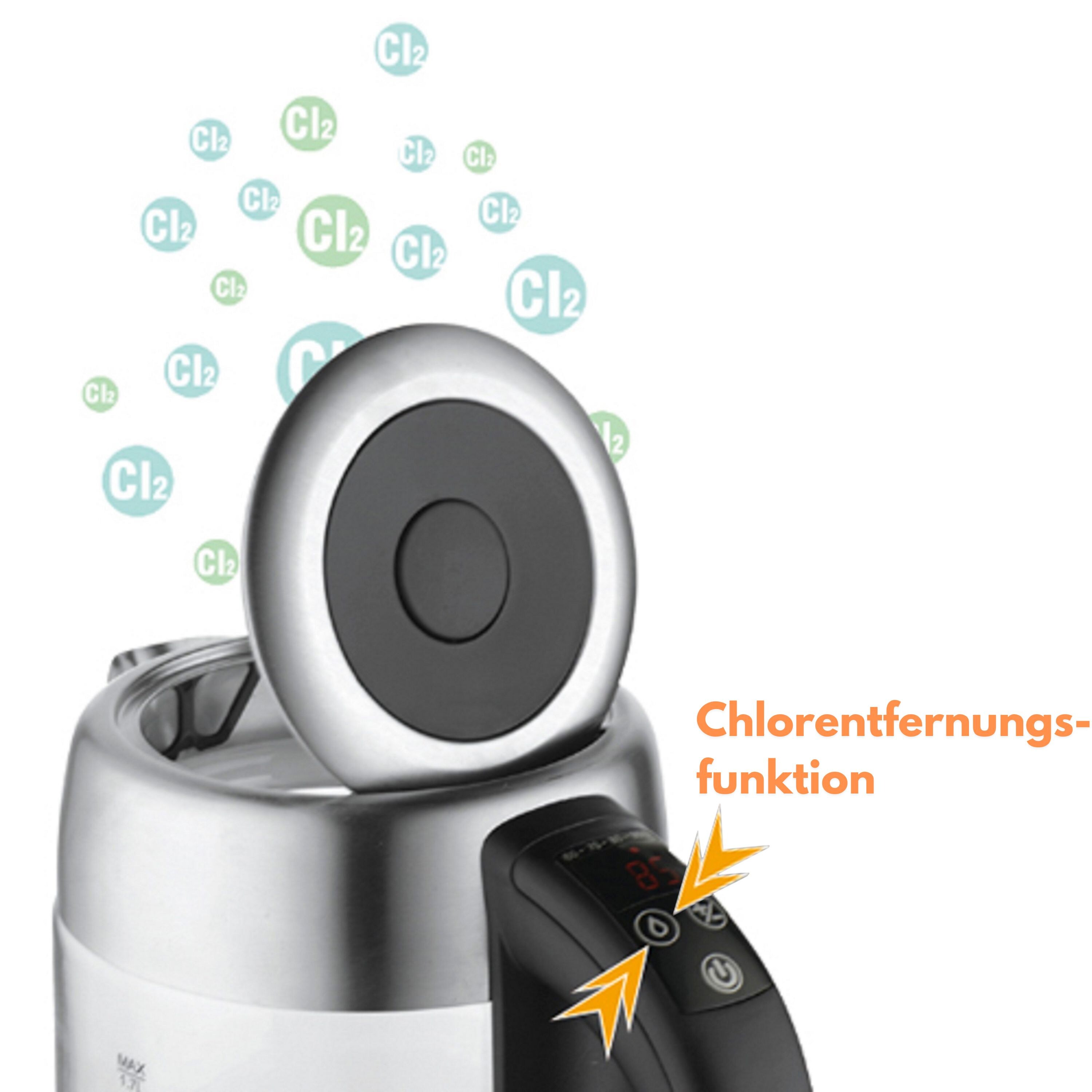 Zilan Glas Wasserkocher mit Temperaturwahl LED-Beleuchtung 1.7L 2200W