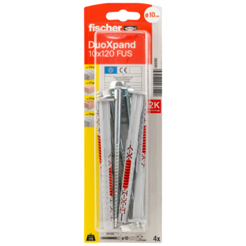 Fischer DuoXpand constructieplug 10x120 mm 4 stuks