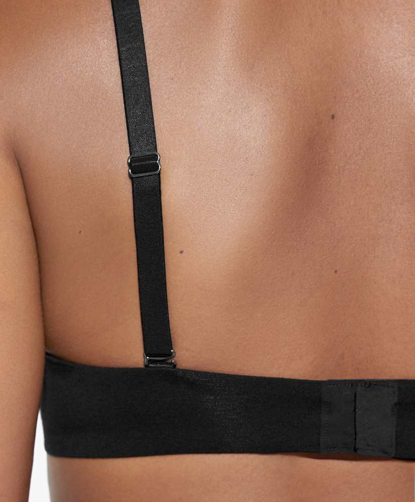 Sutiã triangular push-up de algodão