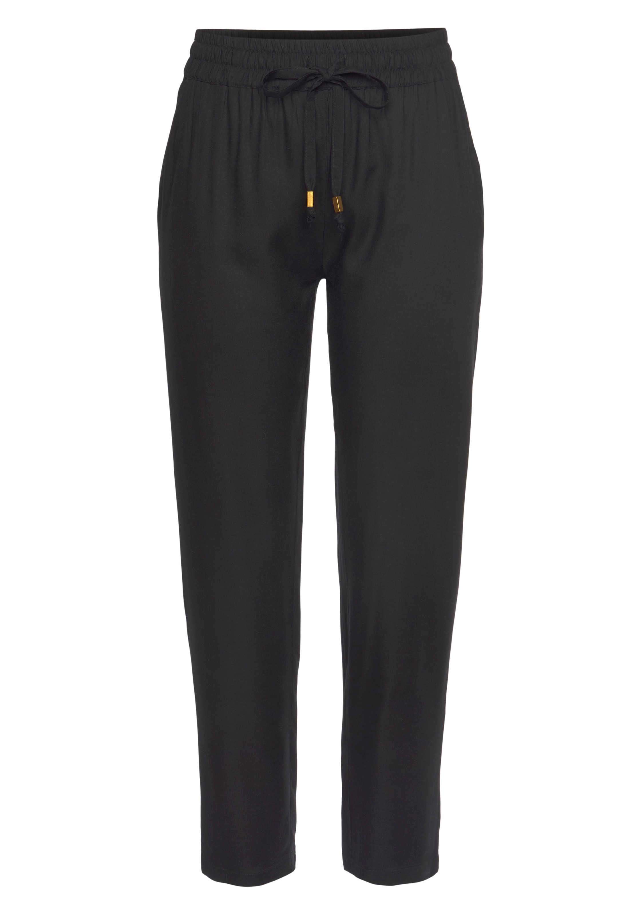 LASCANA Schlupfhose  aus gewebter Viskose, schmaler Schnitt, Sommerhose, Business-Look