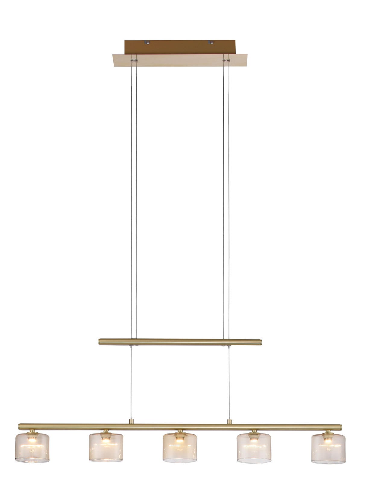 Paul Neuhaus LED Pendelleuchte HYDRA 5-flg mattmessing
