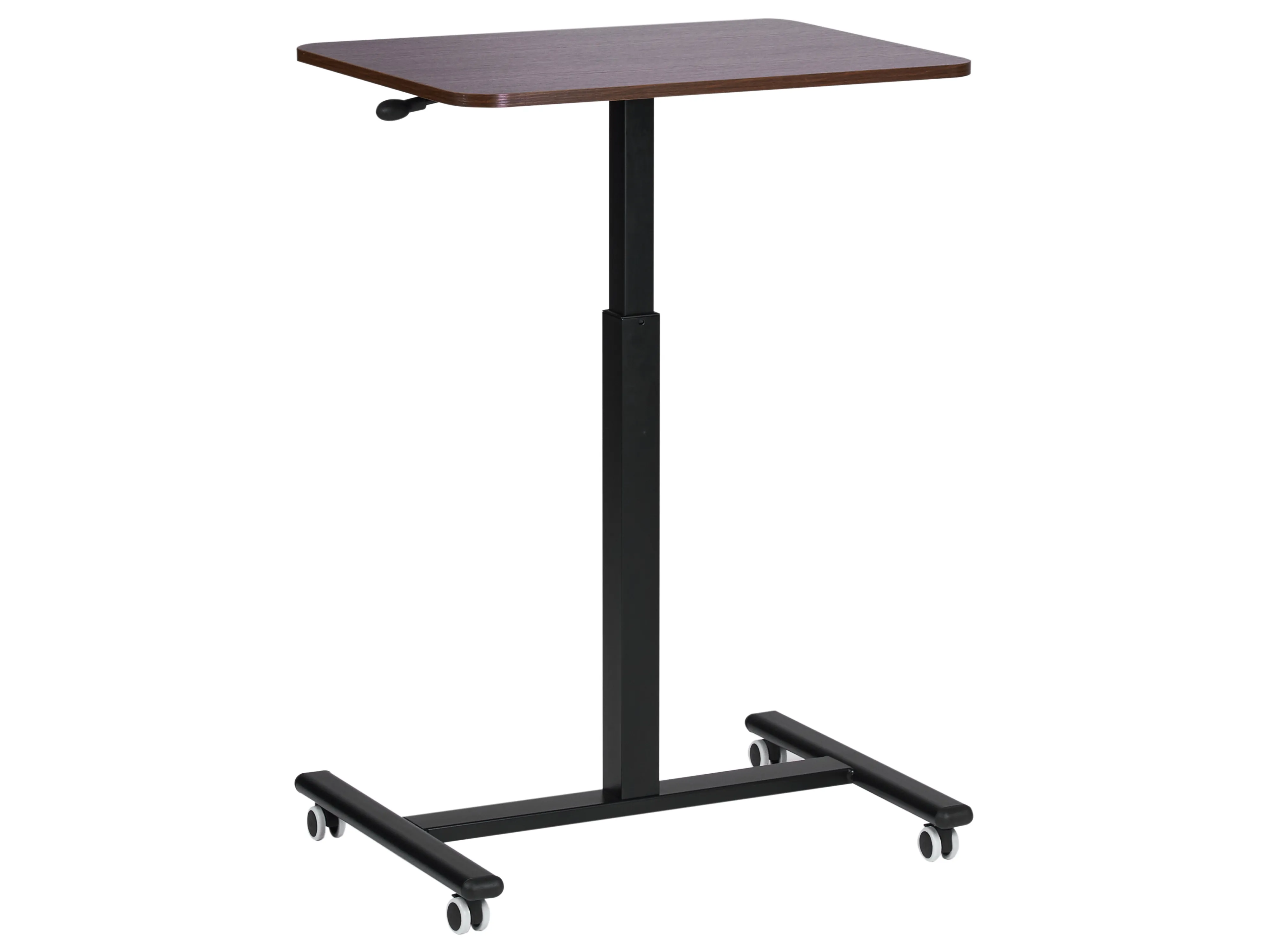 Handmatig verstelbare laptopstandaard ACADEMIA Donkerbruin 65 cm 48 cm met wielen