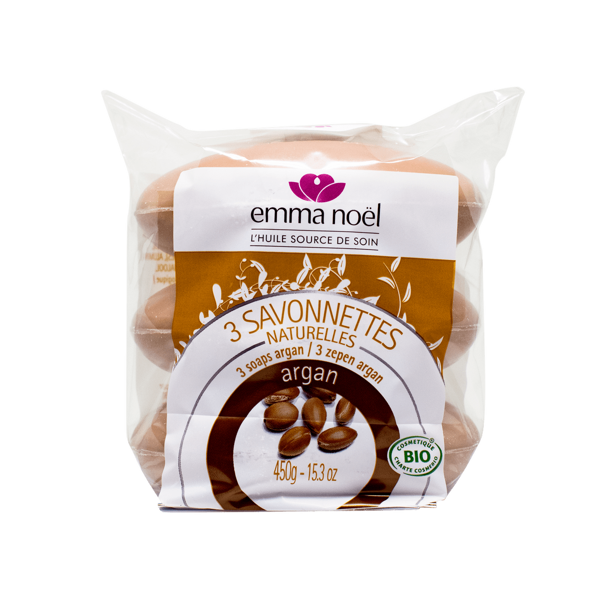 Emma Noël Argan Sæbe Ø - 3 x 150 g.