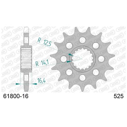 Kit chaine AFAM 525 Type Acier Premium avec pignon silencieux