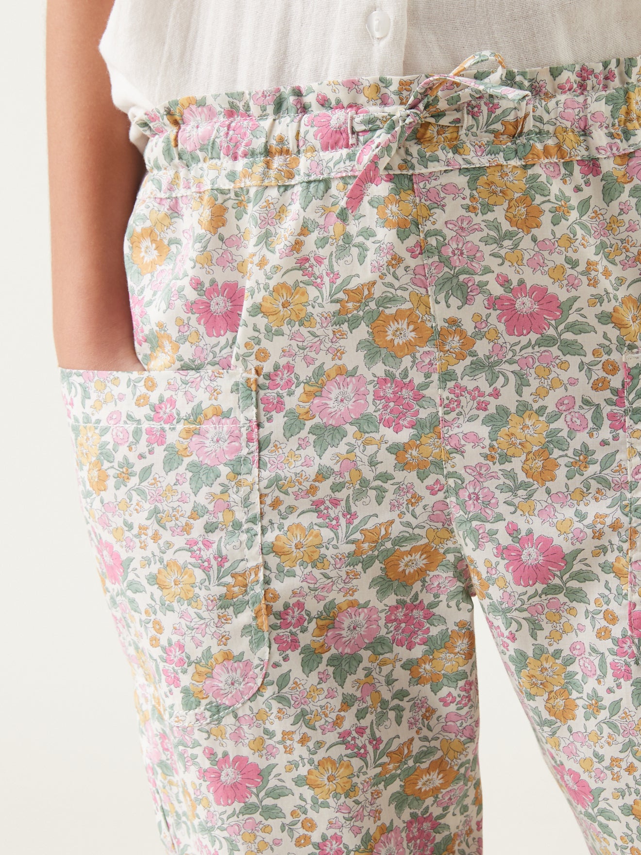 Pantalon en tissu Liberty Claire Rich Fille