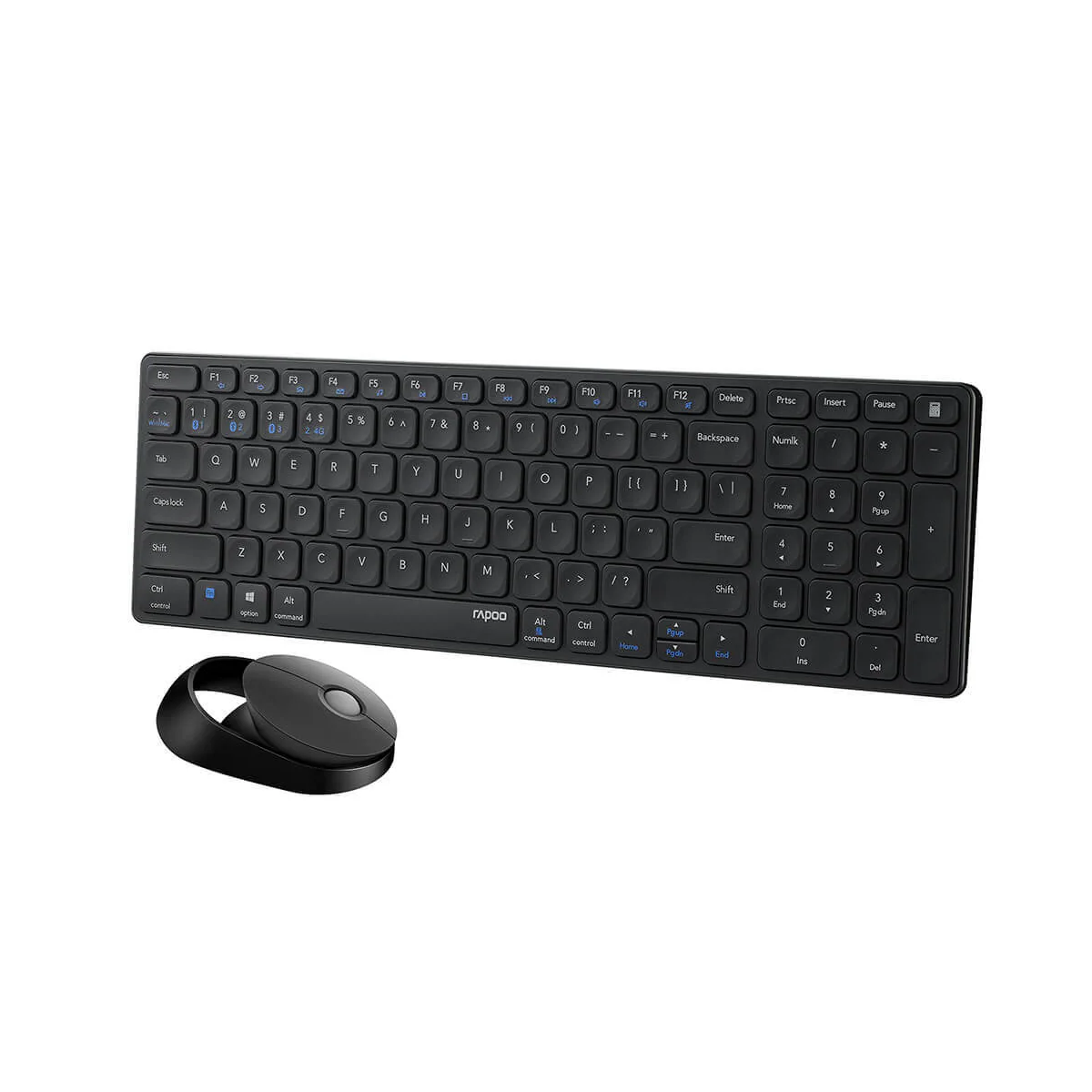 RAPOO Tastatur/Musesett 9750M Multi-Mode Trådløst Mørkegrå