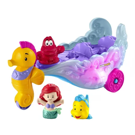 Fisher-Price Disney Prinzessin Arielles aufleuchtende Meereskutsche von Little People