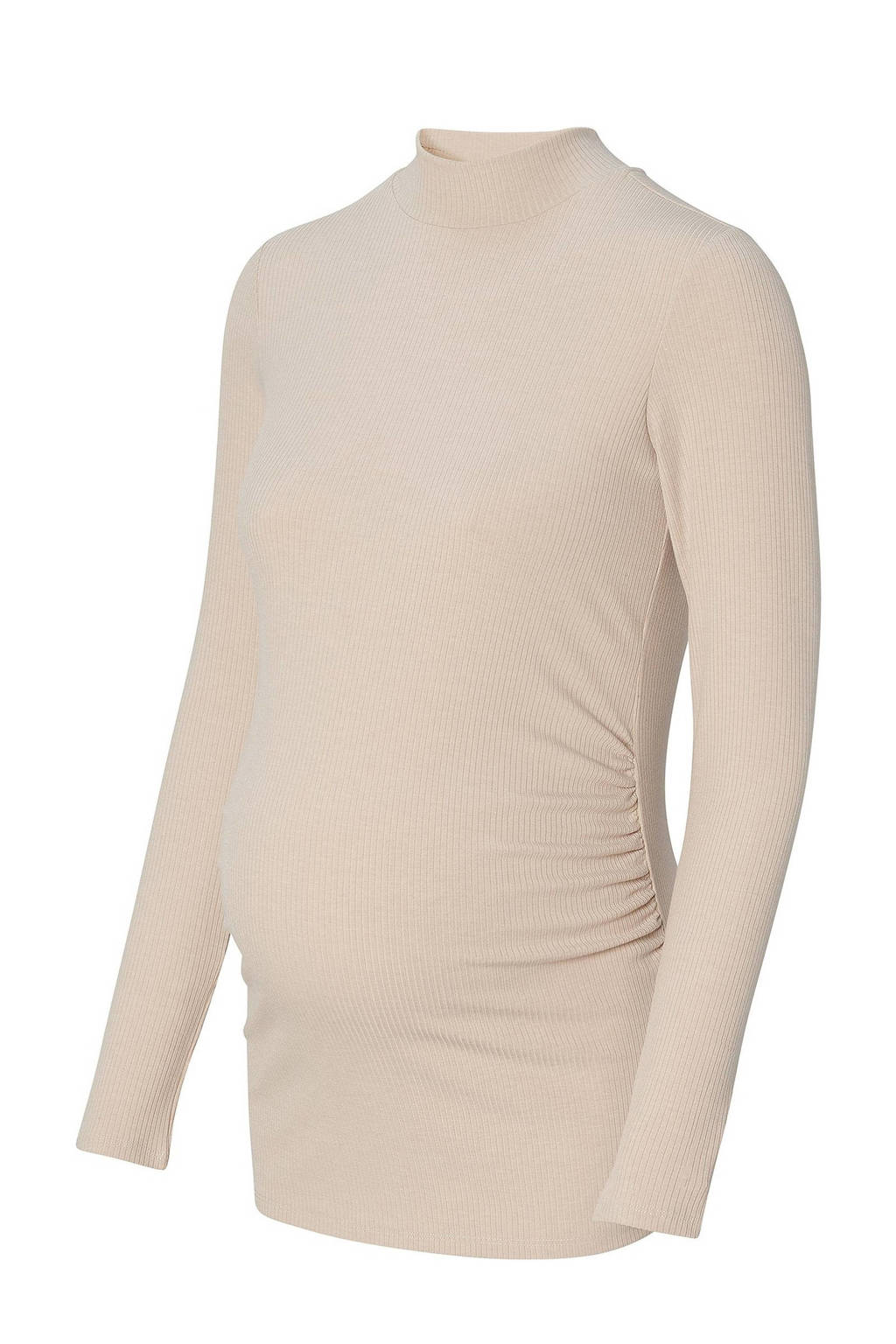 Noppies ribgebreide zwangerschapslongsleeve Sira van polyester beige