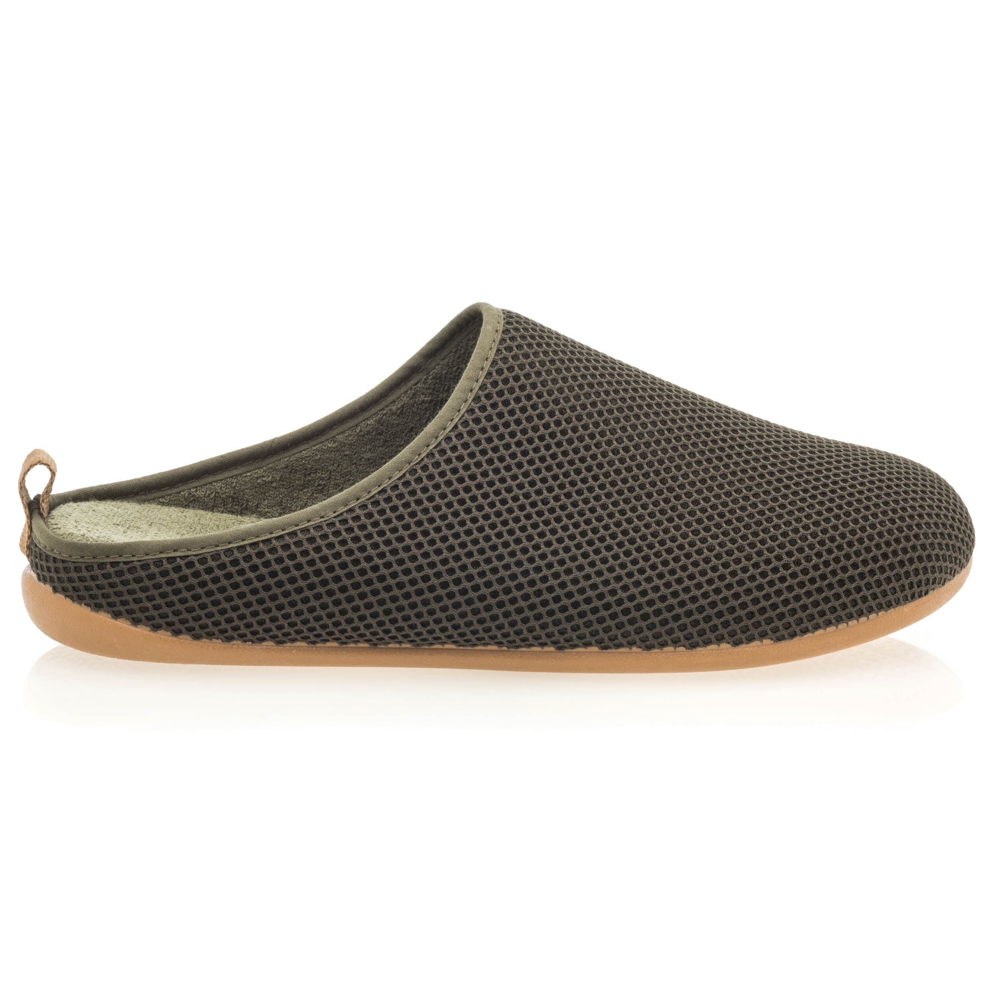 Pantoufles mules Homme kaki