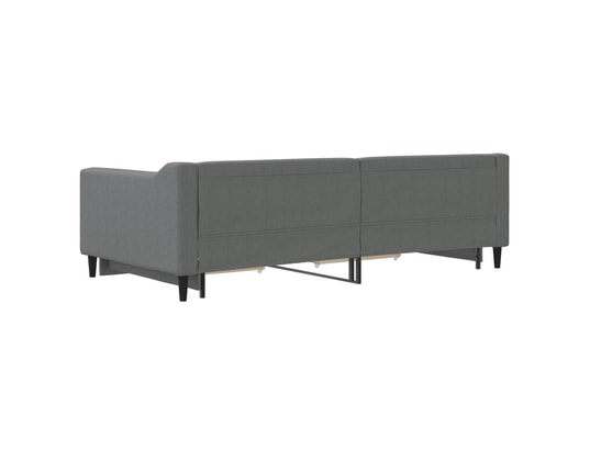 VIDAXL - Lit de jour avec gigogne et tiroirs gris foncé 100x200 cm ti...