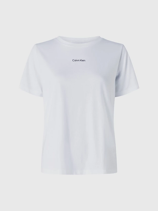Camiseta de algodão com micro logotipo